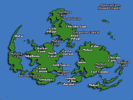 Final Fantasy VII World Map.